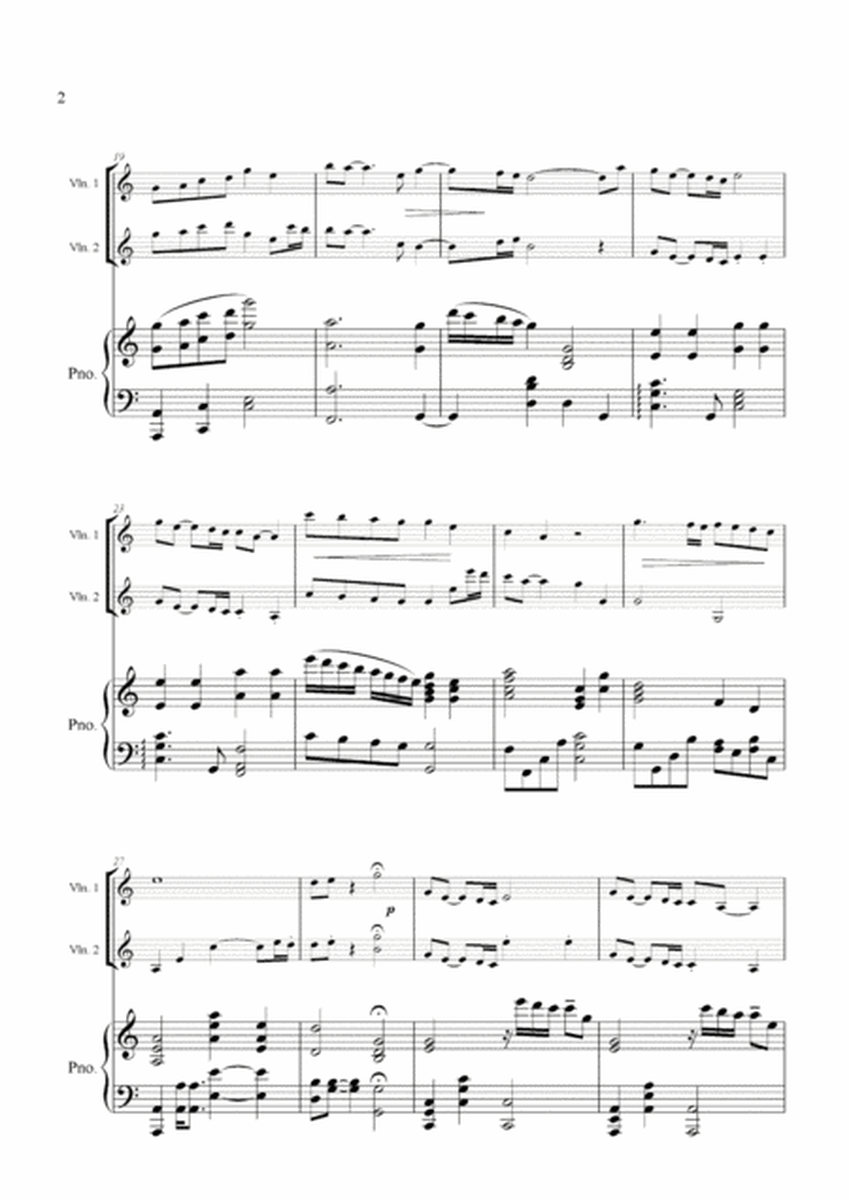 Easy Violin Andante for 2 Violins and Piano image number null