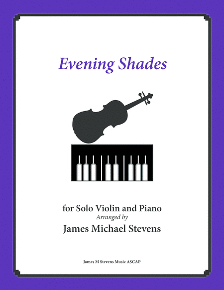 Evening Shades - Solo Violin & Piano image number null