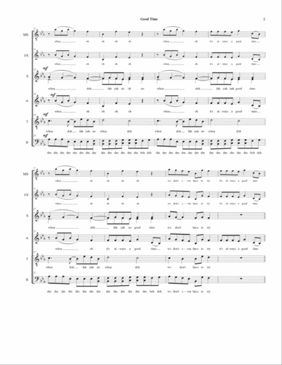 Good Time Good Time 4-Part scores gallery preview page 5