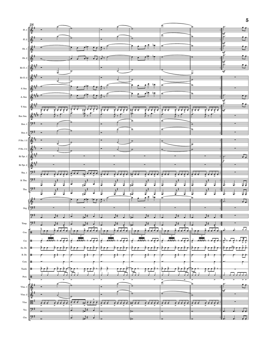 Exodus Pt.1 The Great Escape Full Orchestra scores gallery preview page 5