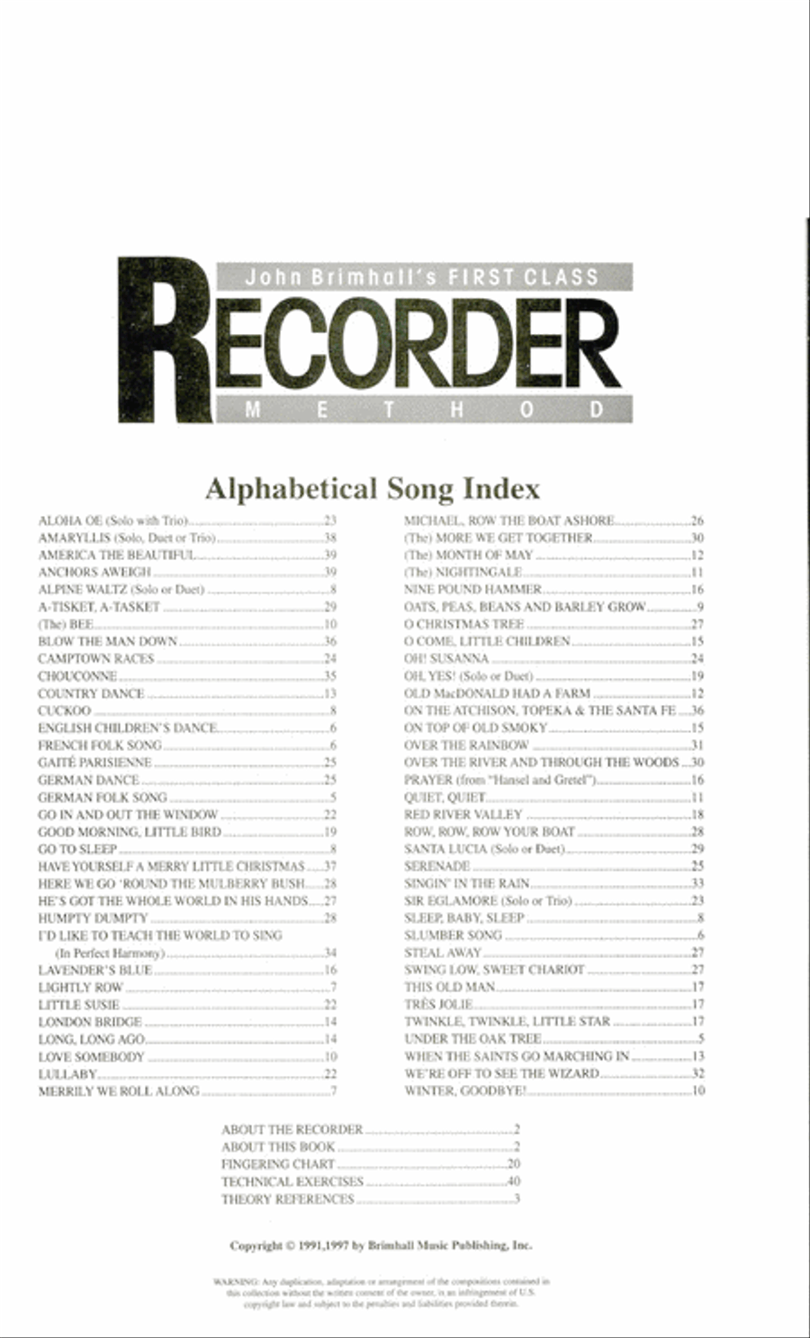 First Class Recorder Method Recorder scores gallery preview page 2