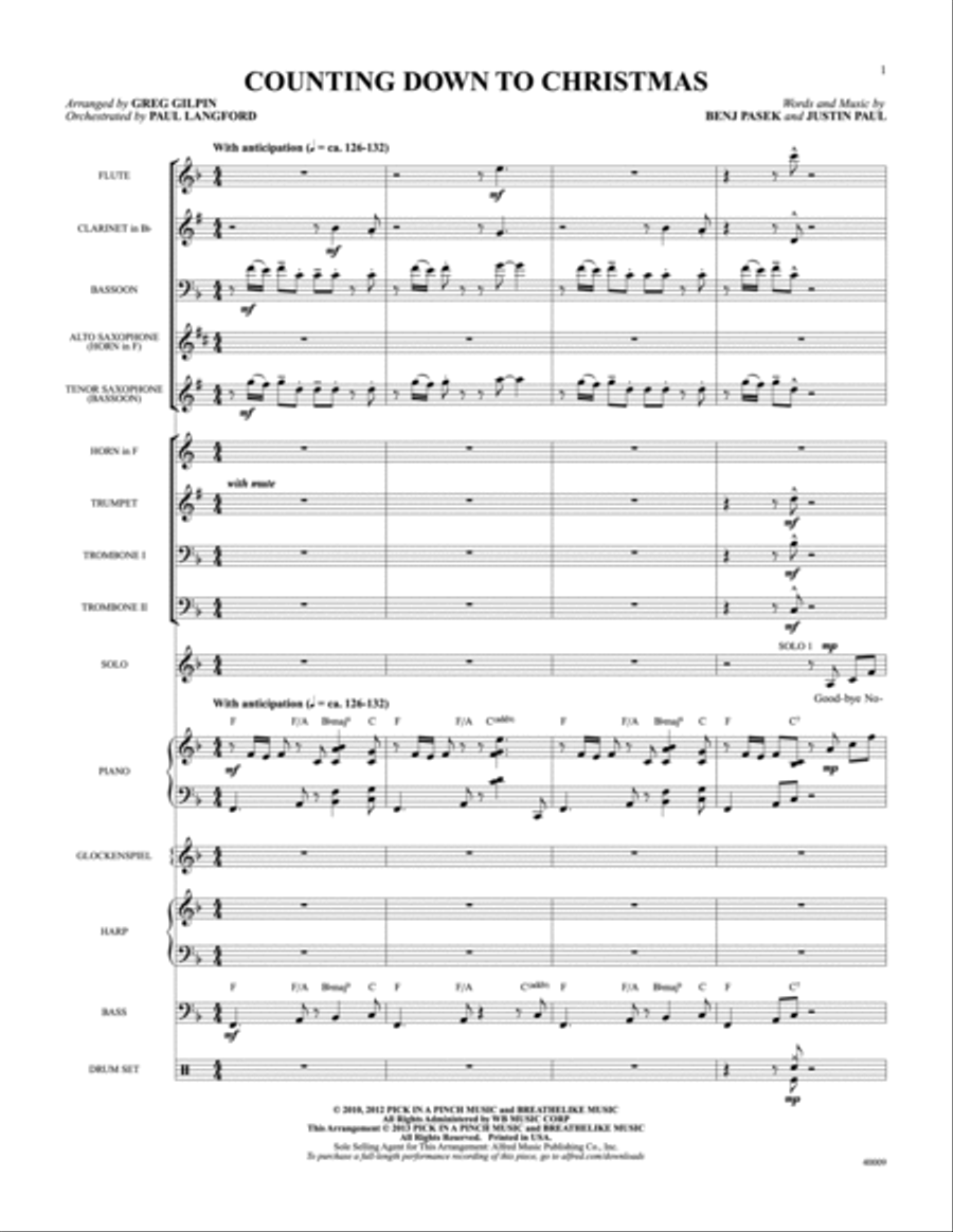Counting Down to Christmas Choir scores gallery preview page 26