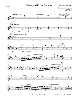 Harvey Milk: A Cantata Woodwind Parts