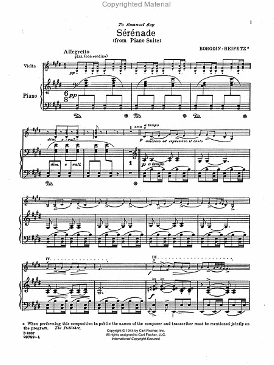 Serenade Violin Solo scores gallery preview page 2