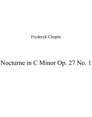 Book cover for Nocturne in C Minor Op. 27 No. 1