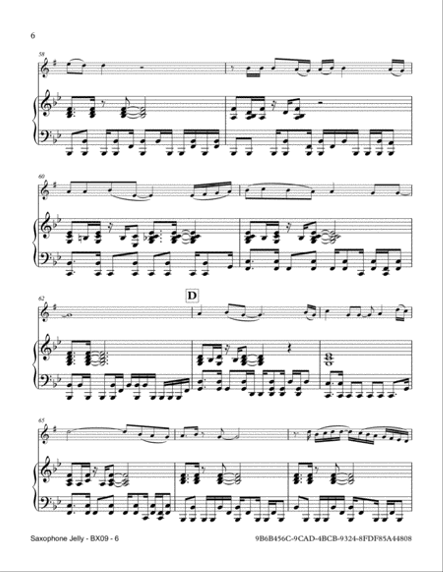 Saxophone Jelly Baritone Saxophone scores gallery preview page 6