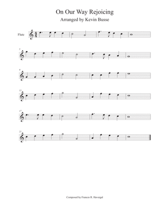 On Our Way Rejoicing (Easy key of C) - Flute