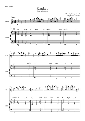 Rondeau (from Abdelazer) for Oboe Solo and Piano Accompaniment with Chords