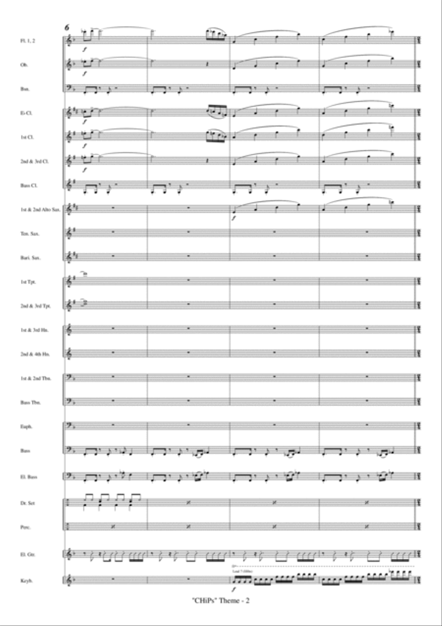 Chips Theme Concert Band scores gallery preview page 4