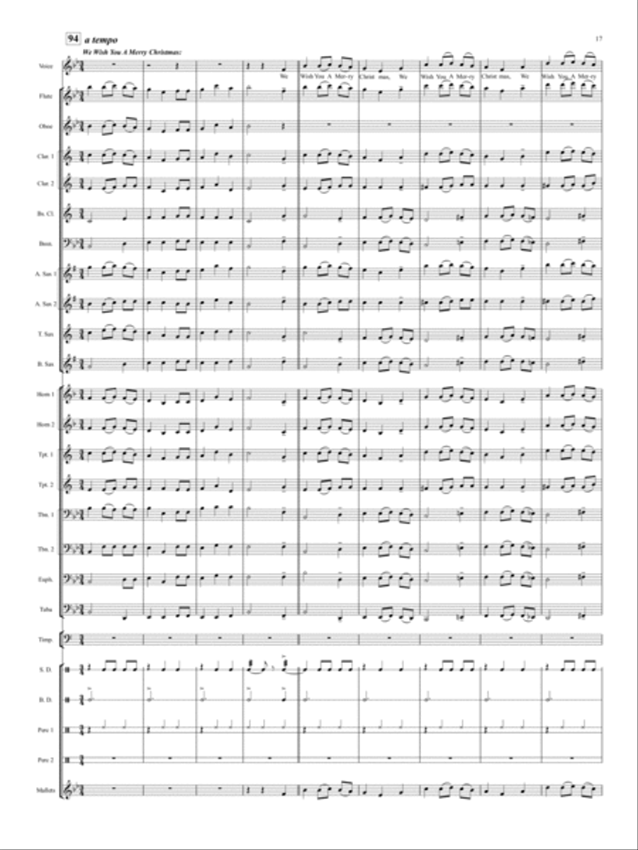 Sing Along With Santa! Sing Along With Santa! Concert Band scores gallery preview page 16
