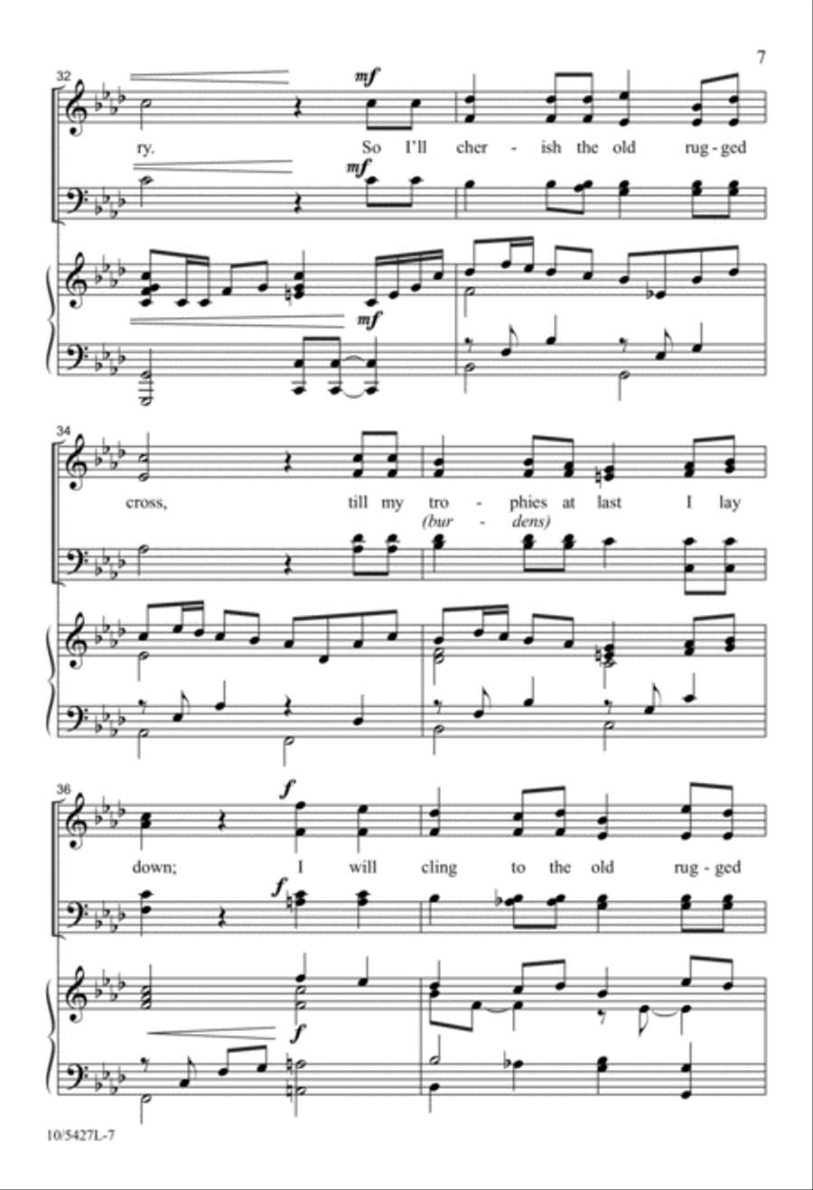 On a Hill Far Away 4-Part scores gallery preview page 7