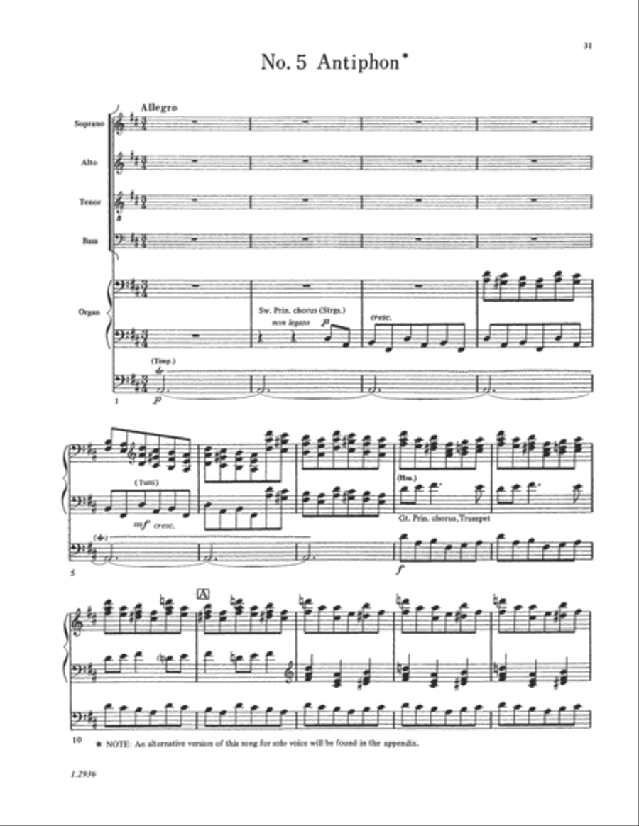 Five Mystical Songs Choir scores gallery preview page 22