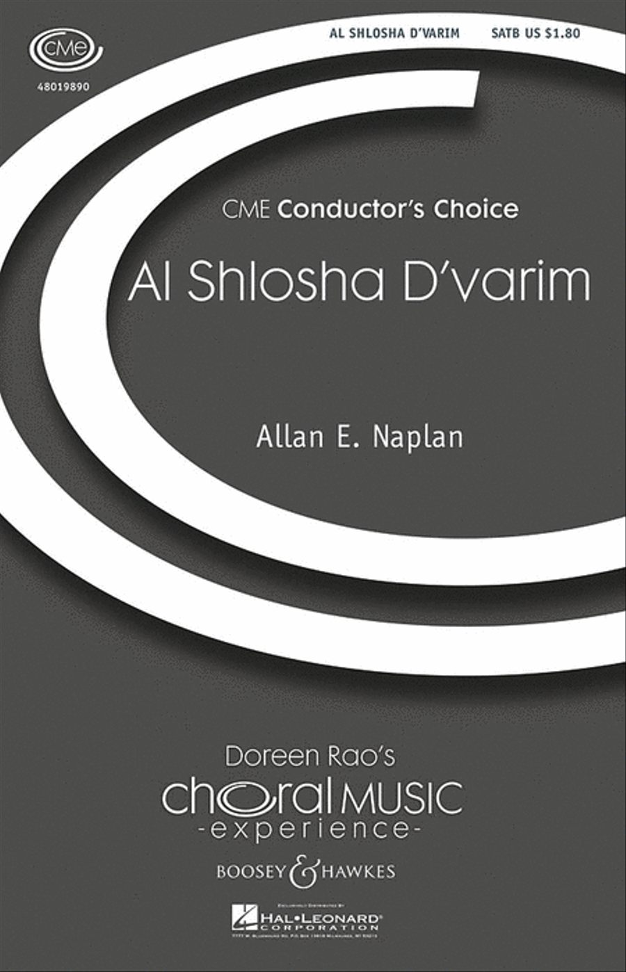 Al Shlosha D'varim 4-Part scores gallery preview page 1