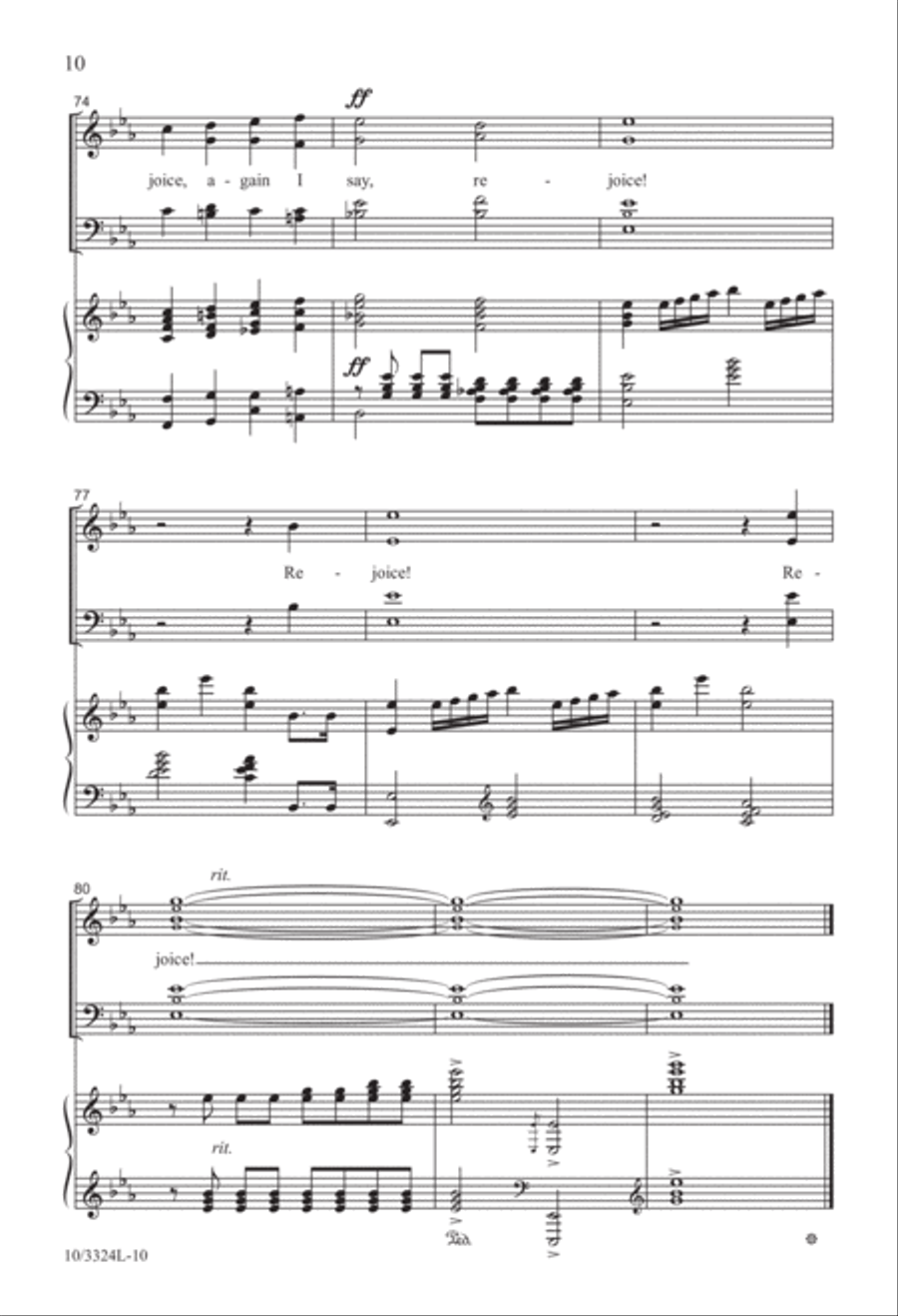 Rejoice, the Lord Is King! 4-Part scores gallery preview page 10