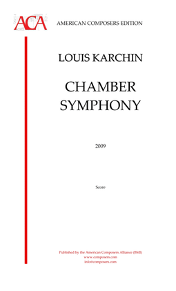 [Karchin] Chamber Symphony