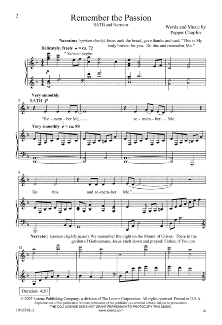 Remember the Passion 4-Part scores gallery preview page 2