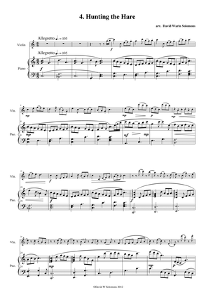 Variations on Hunting the Hare (Hela'r Ysgyfarnog) for violin and piano