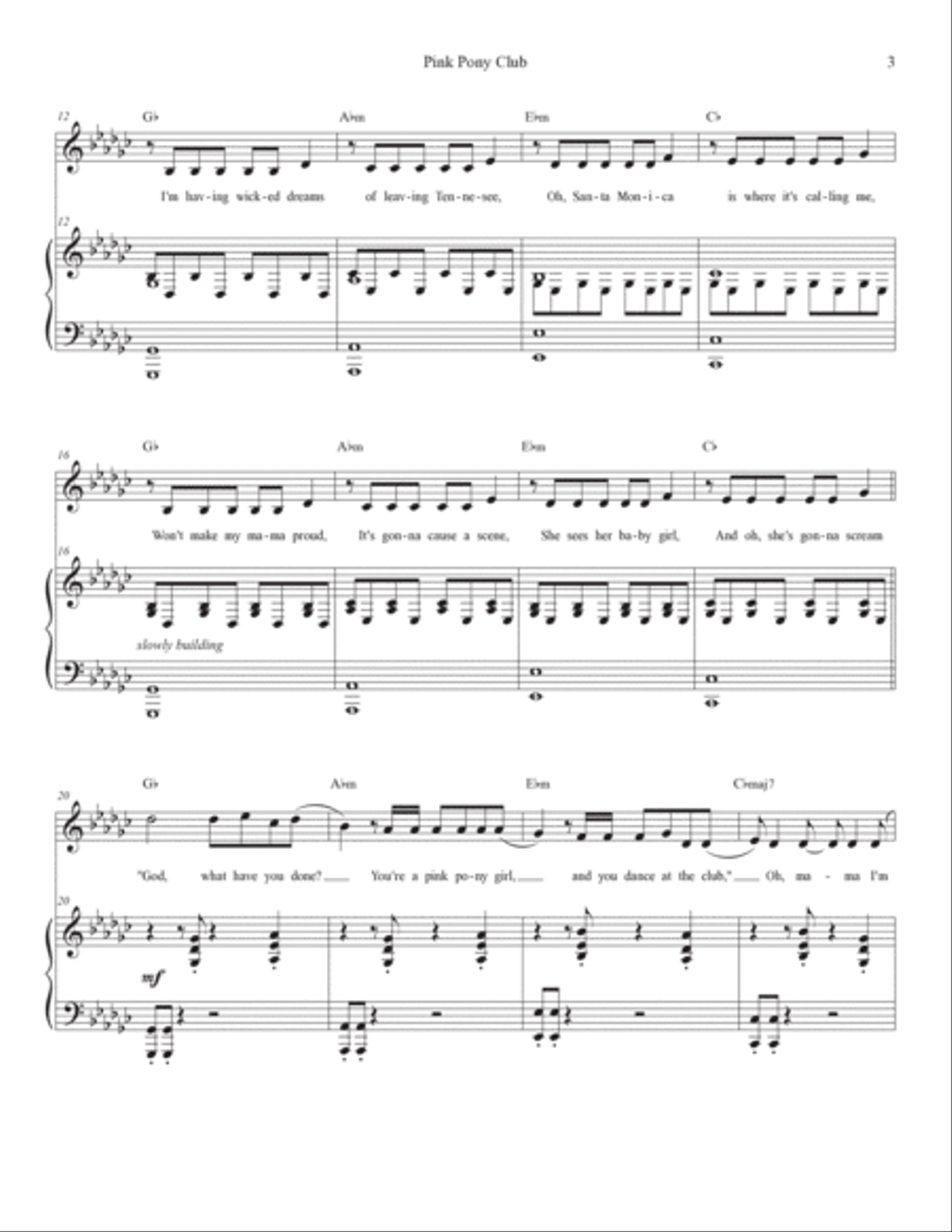 Pink Pony Club Voice scores gallery preview page 3