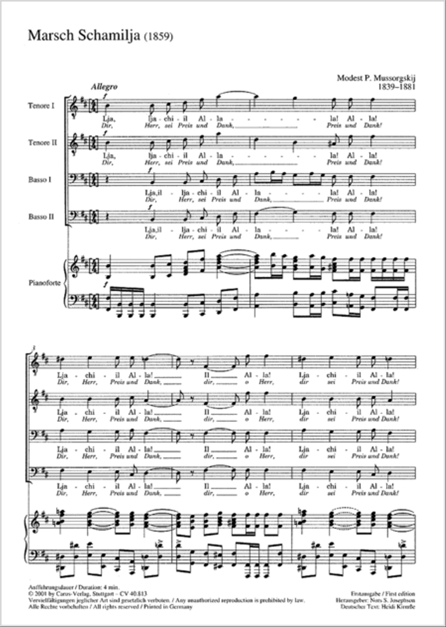Marsch Schamilja Marsch Schamilja TTBB scores gallery preview page 2