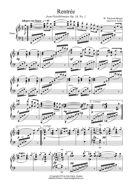 Frösöblomster Op. 16 book 1 (complete) for piano solo (A4) image number null