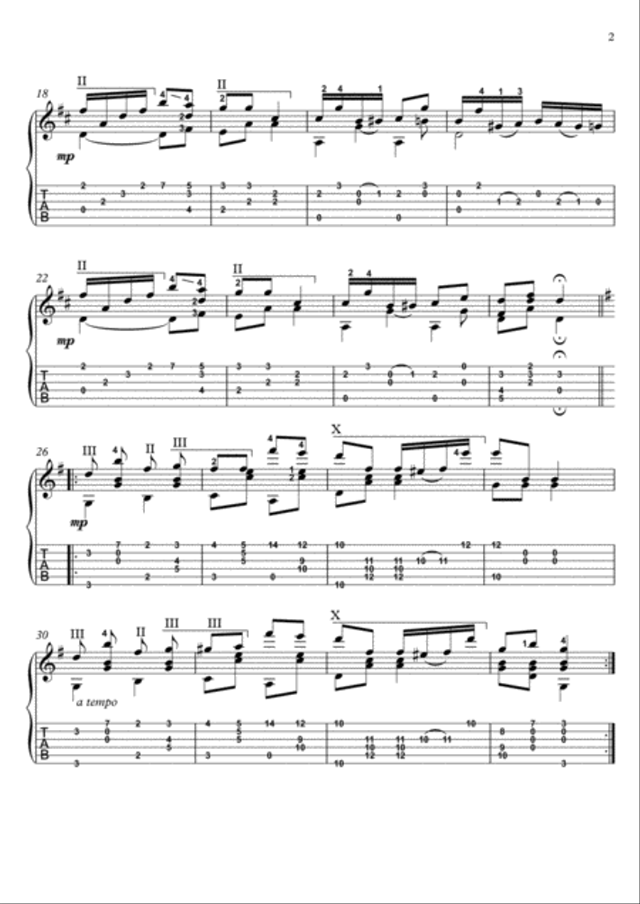 El Primer Beso guitar fingerstyle Acoustic Guitar scores gallery preview page 2
