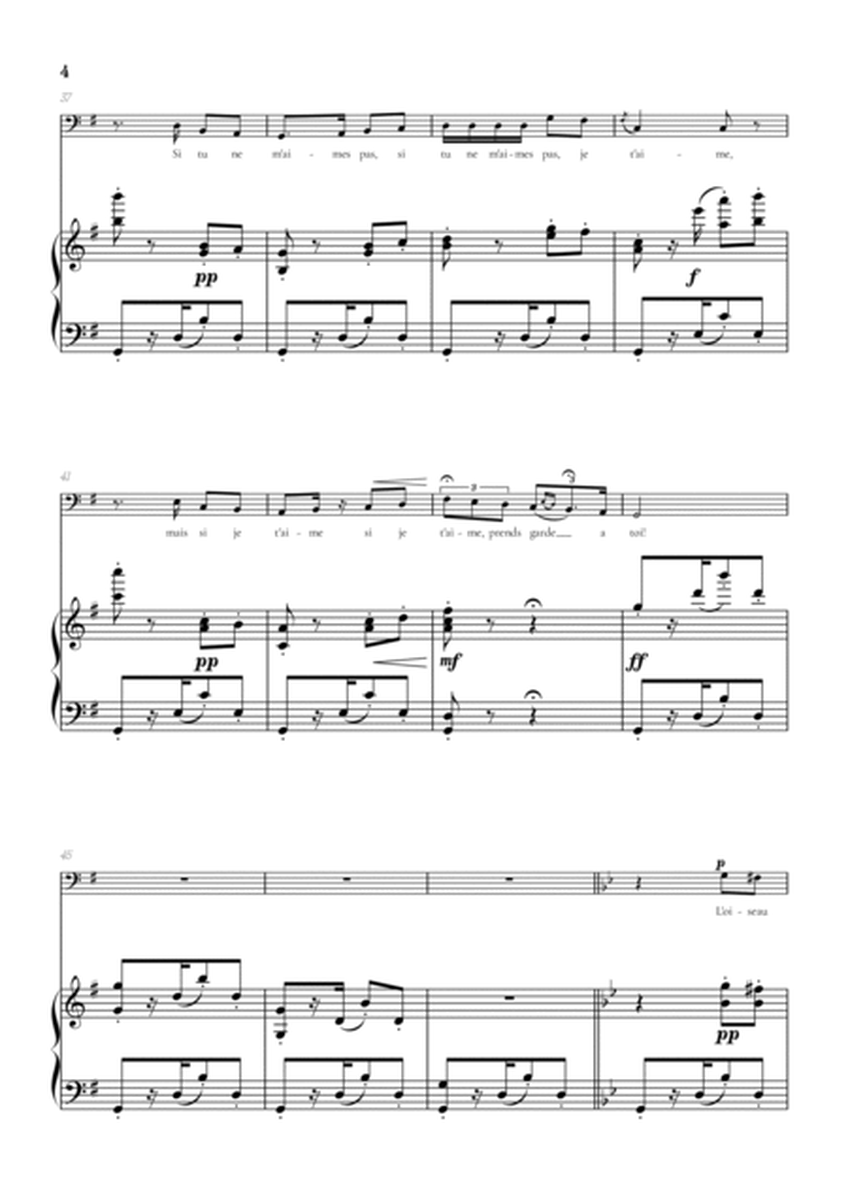 Bizet • Habanera from Carmen in G minor [Gm] | bass voice sheet music with piano accompaniment image number null