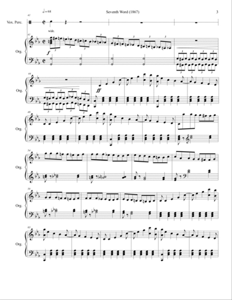 The Seventh Word - Earthquake - Chorale from The Seven Words of Jesus on the Cross (1867) Classical Guitar scores gallery preview page 3