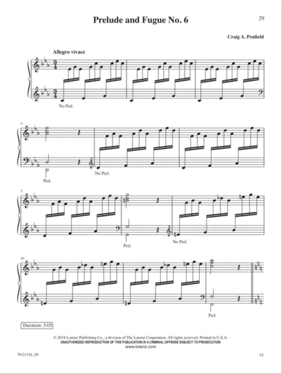 Eight New Little Preludes & Fugues Organ Solo scores gallery preview page 11