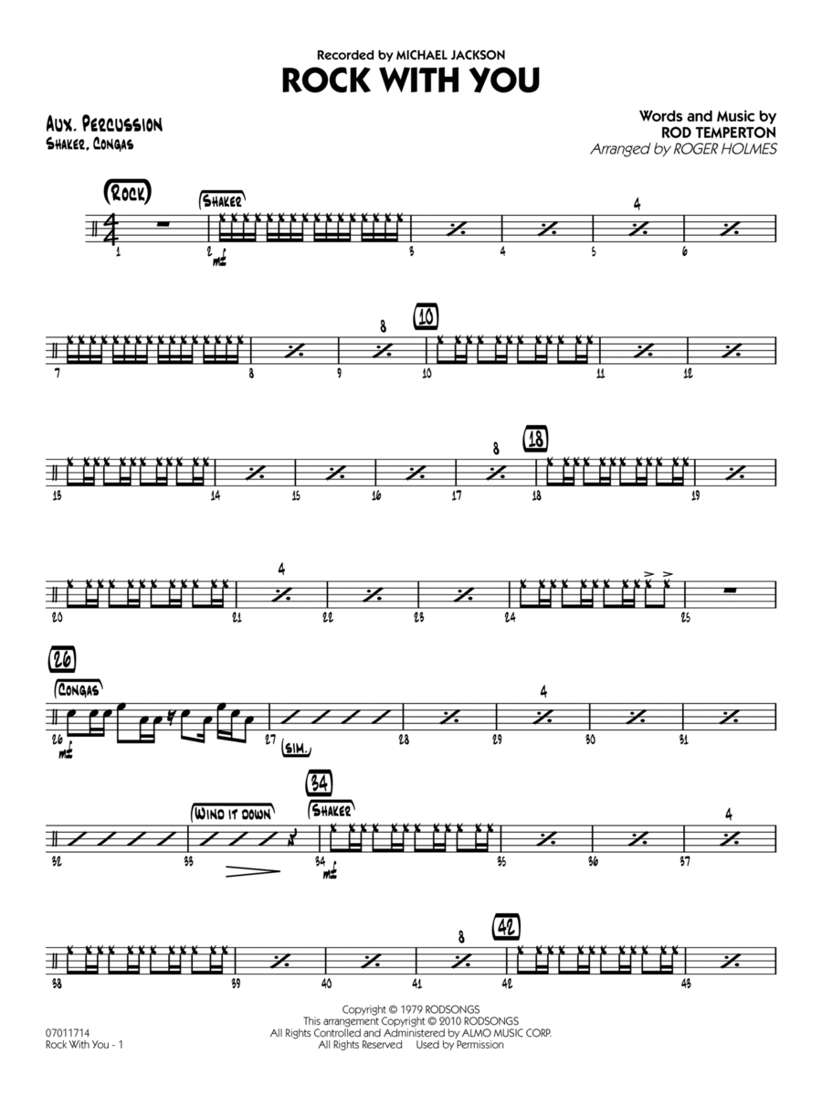 Rock With You - Aux Percussion Jazz Ensemble scores gallery preview page 1