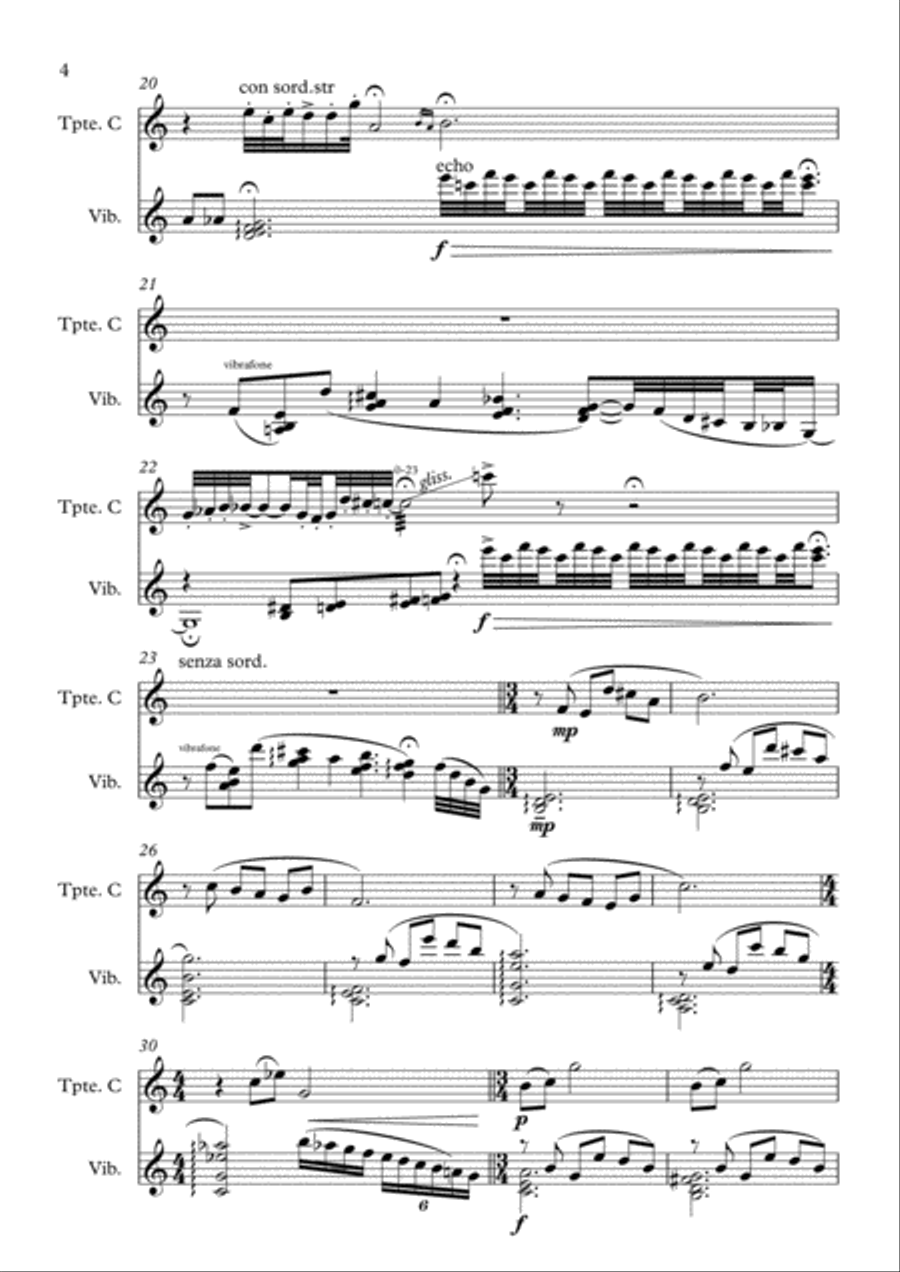 Prog # 1 - for Trumpet and Percussion Trumpet scores gallery preview page 6