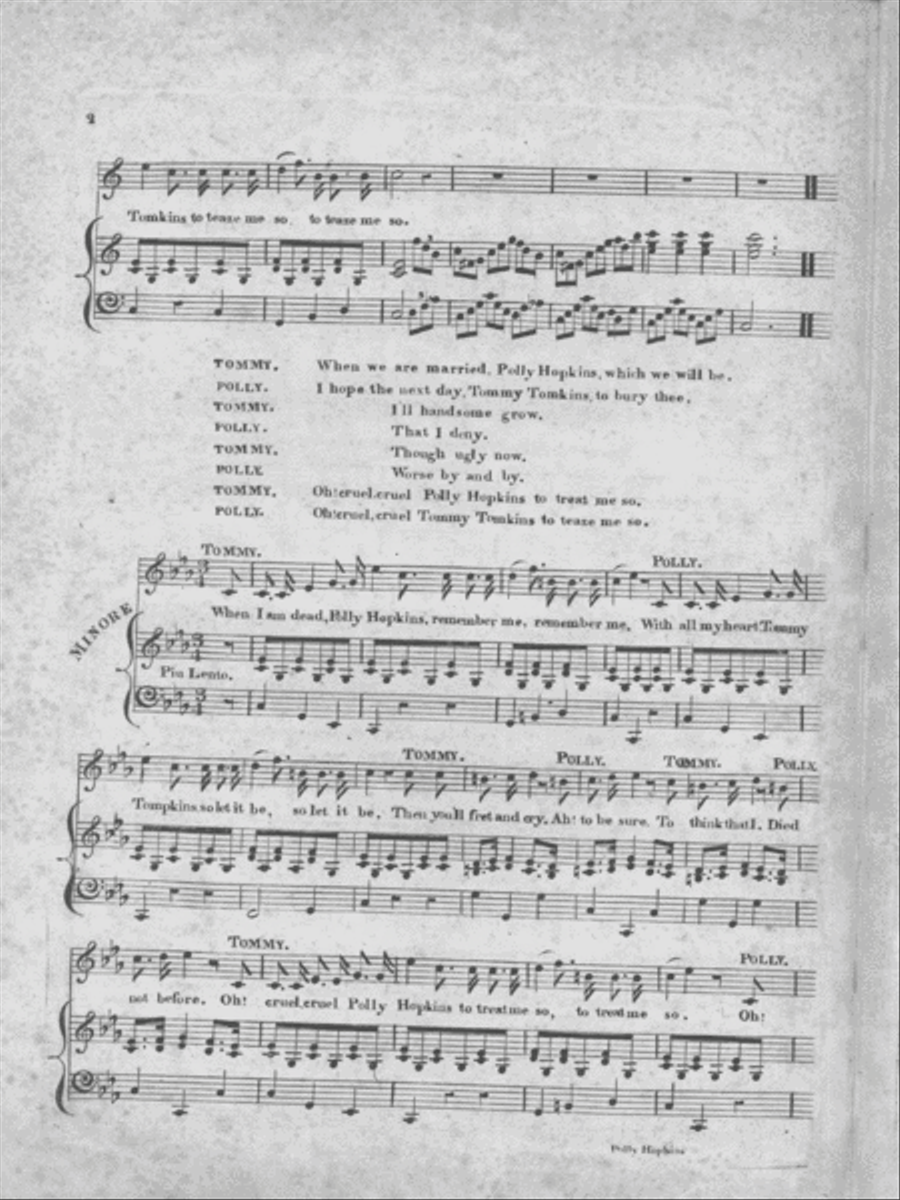 Polly Hopkins & Tommy Tompkins. Comic Duett Voice scores gallery preview page 2