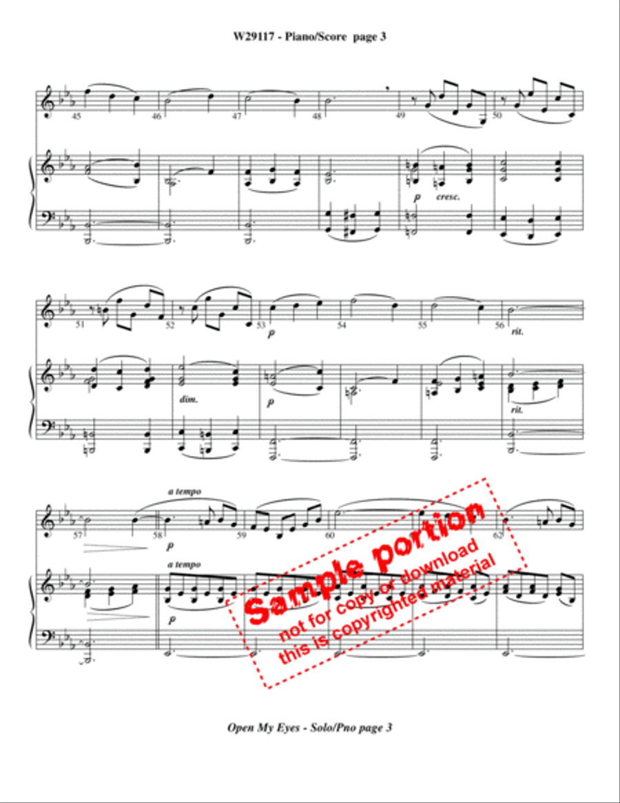 Open My Eyes Violin Solo scores gallery preview page 3