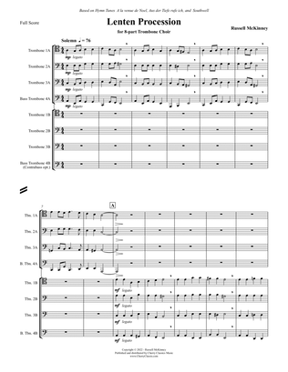 Lenten Procession for 8-part Trombone Choir