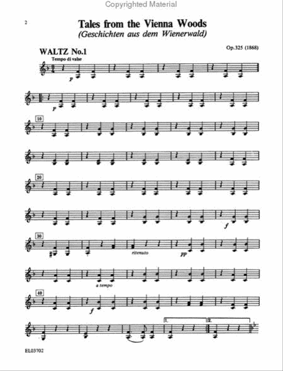 The Best of Johann Strauss, Jr. Waltzes (For String Quartet or String Orchestra) String Quartet scores gallery preview page 2
