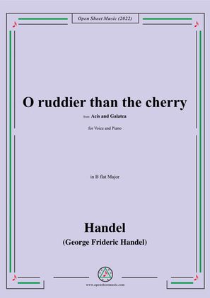 Book cover for Handel-O ruddier than the cherry,from Acis and Galatea