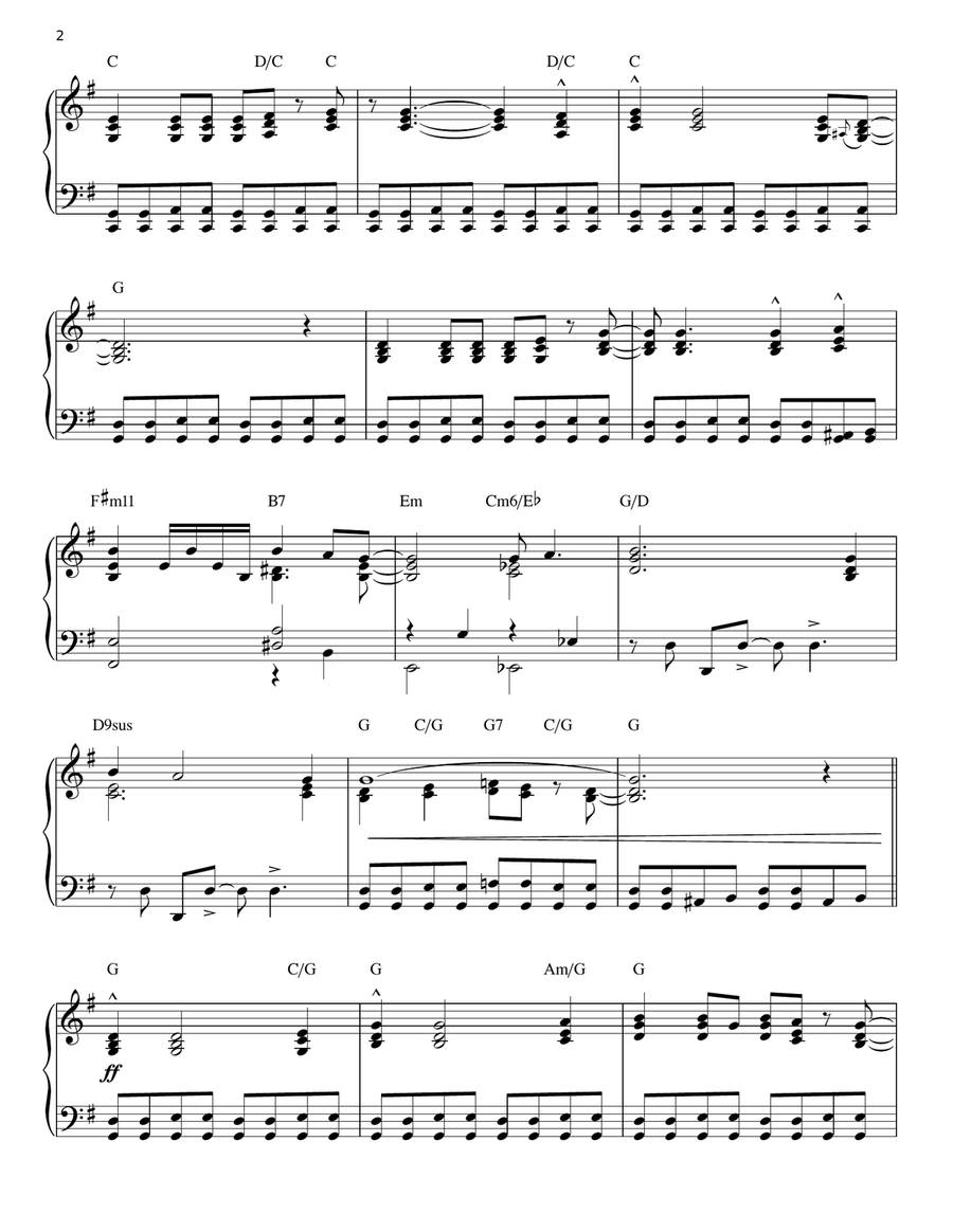 Do Lord [Jazz version] (arr. Brent Edstrom) Piano Solo scores gallery preview page 2