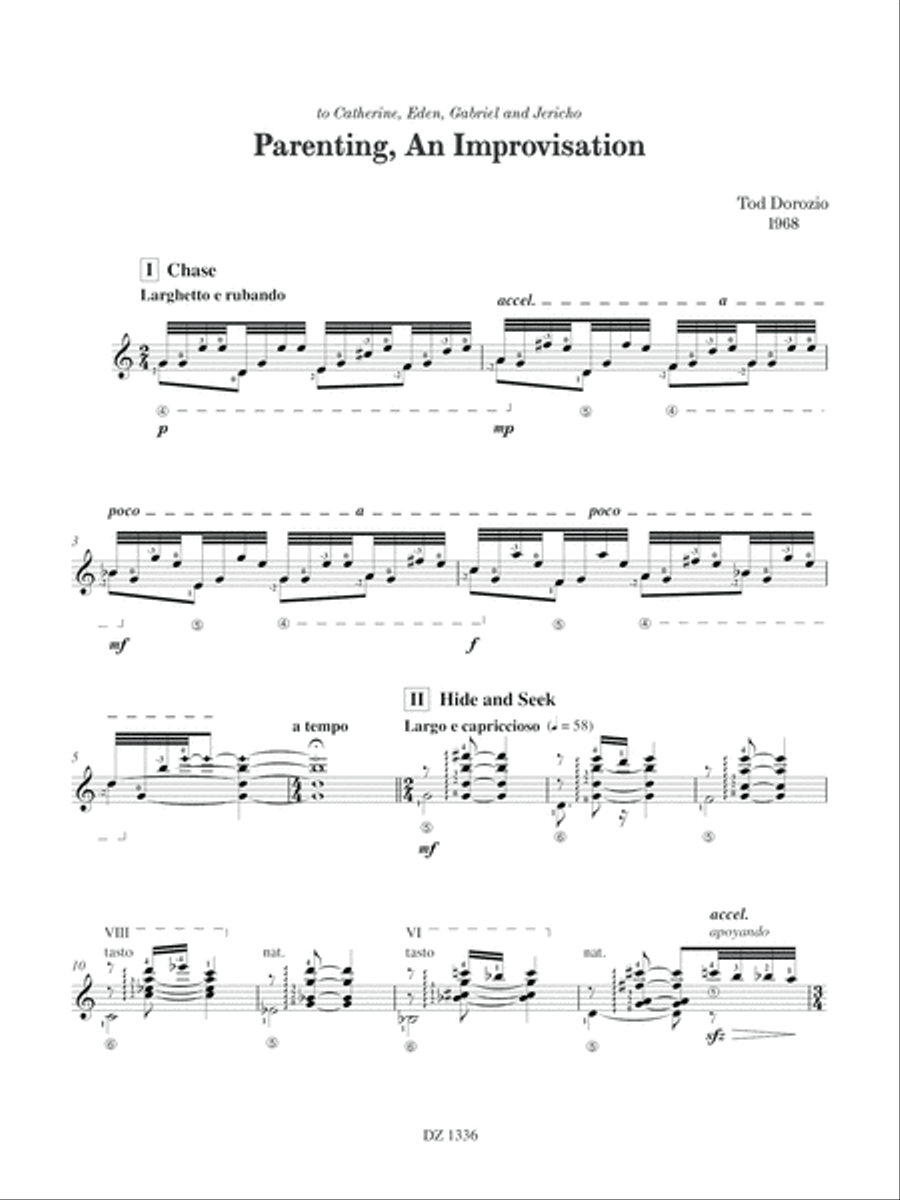 Parenting, An Improvisation Classical Guitar scores gallery preview page 3
