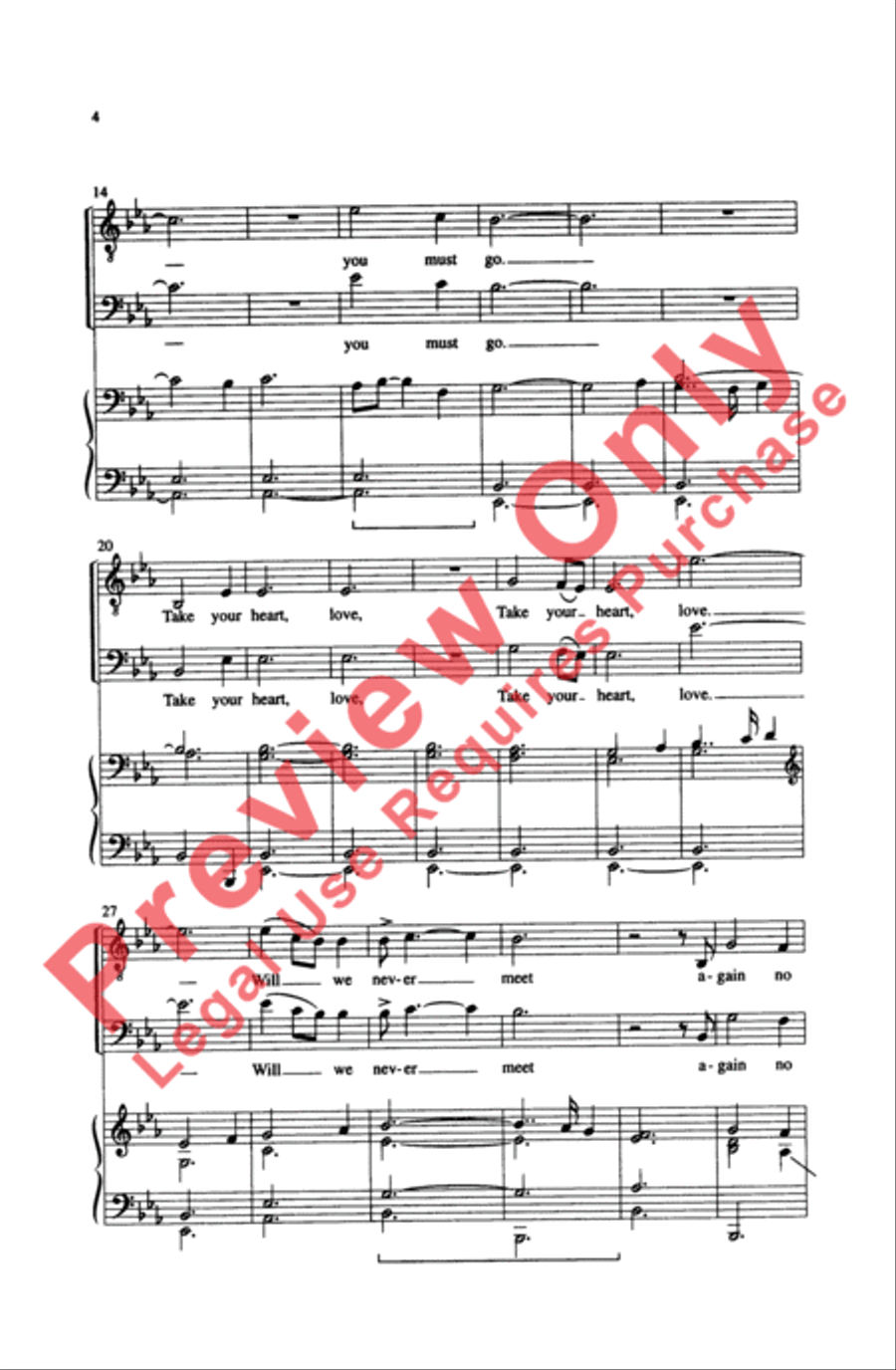 Fare Thee Well Love Fare Thee Well Love 4-Part scores gallery preview page 4