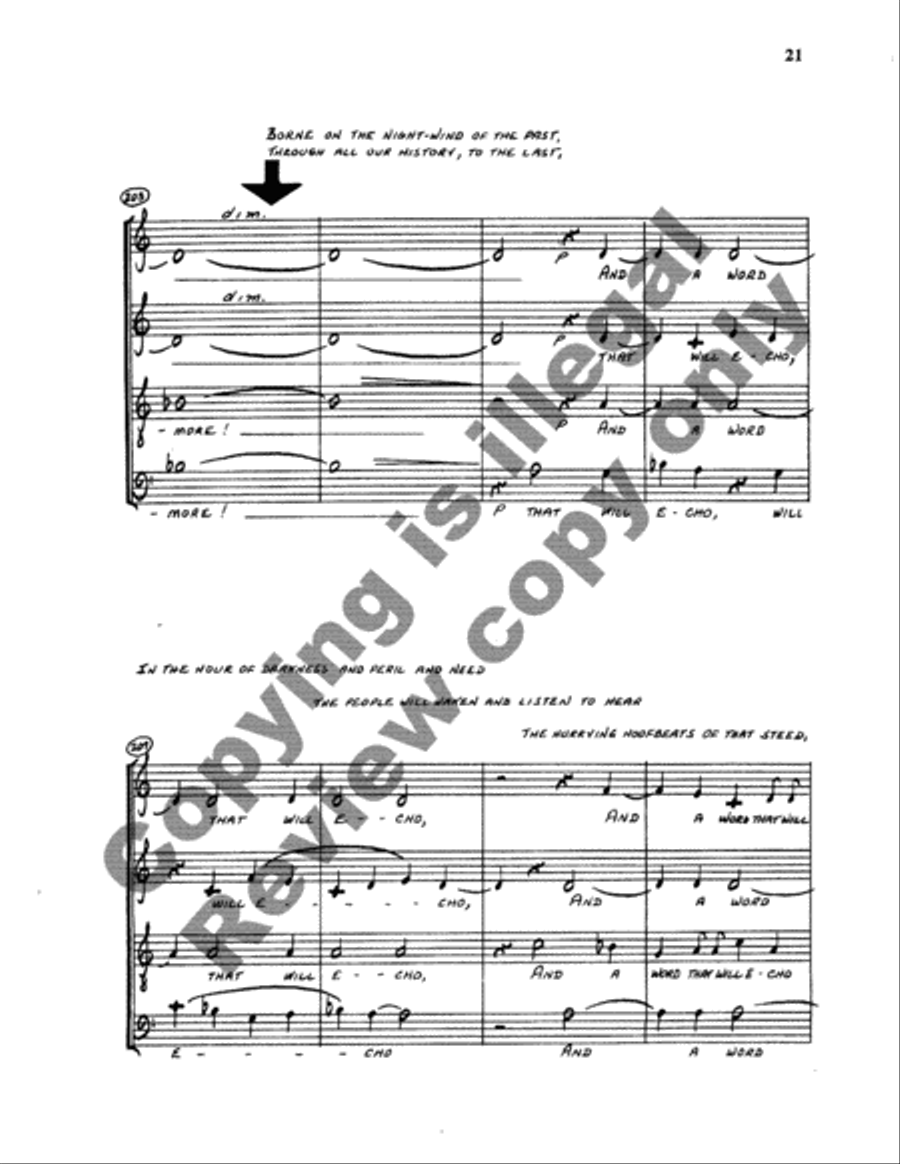 Paul Revere's Ride 4-Part scores gallery preview page 46