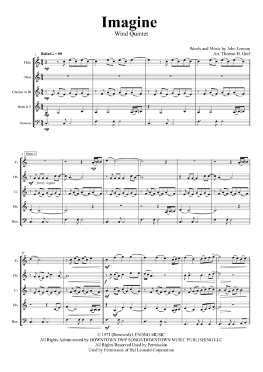 Imagine Woodwind Quintet scores gallery preview page 2