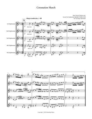 Coronation March (Db) (Euphonium Quintet - Treble Clef)