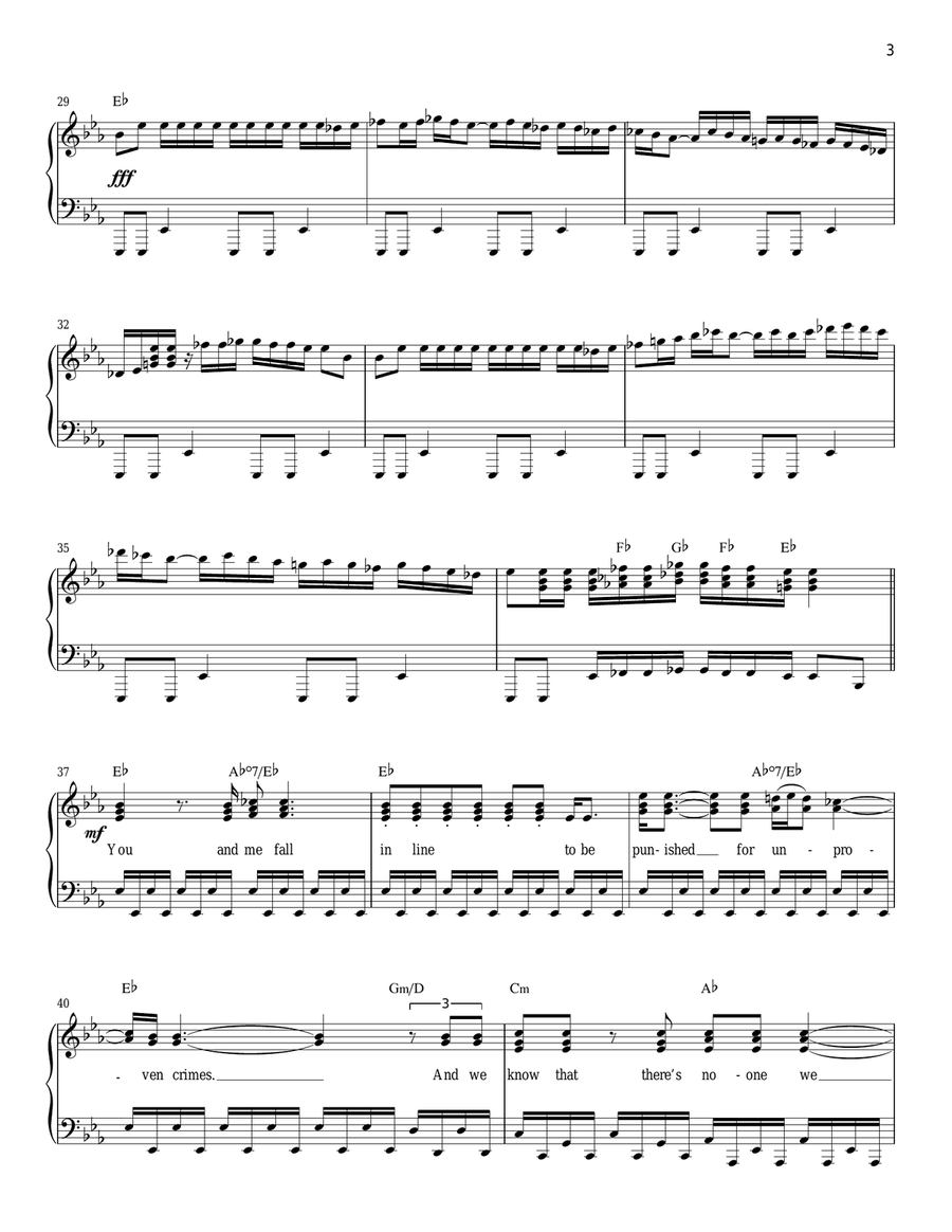 United States Of Eurasia (+ Collateral Damage) Easy Piano scores gallery preview page 3