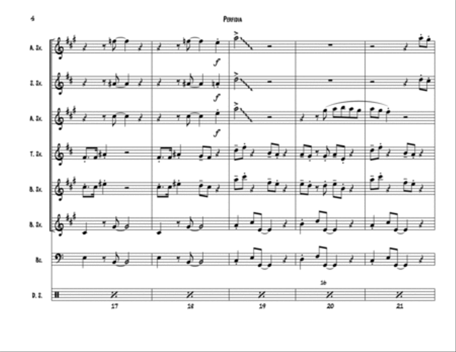 Perfidia Saxophone Quartet scores gallery preview page 5