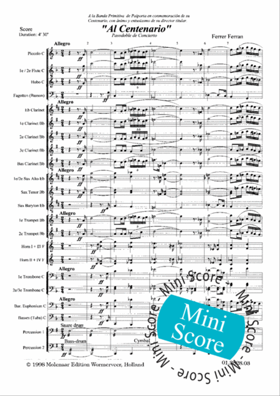 Al Centenario Concert Band scores gallery preview page 5