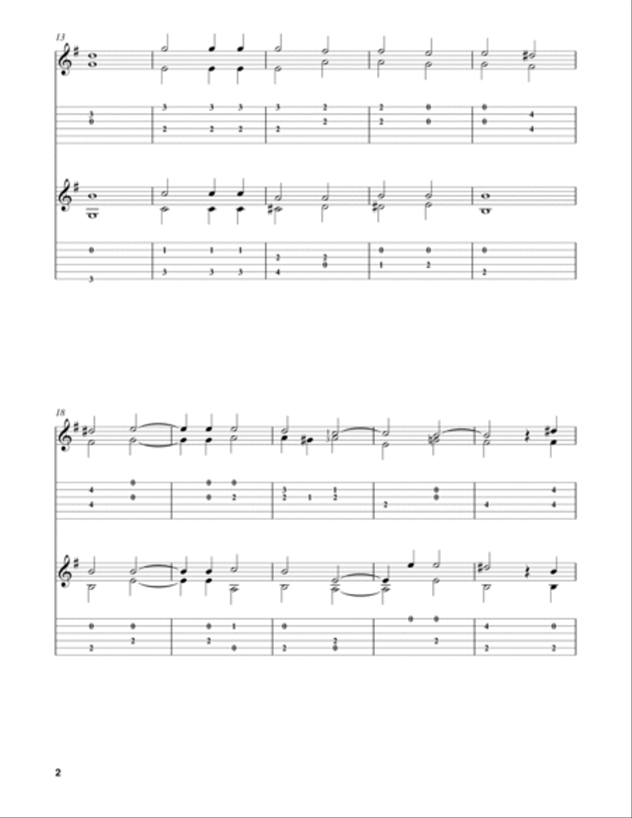Adoramus te Classical Guitar scores gallery preview page 2