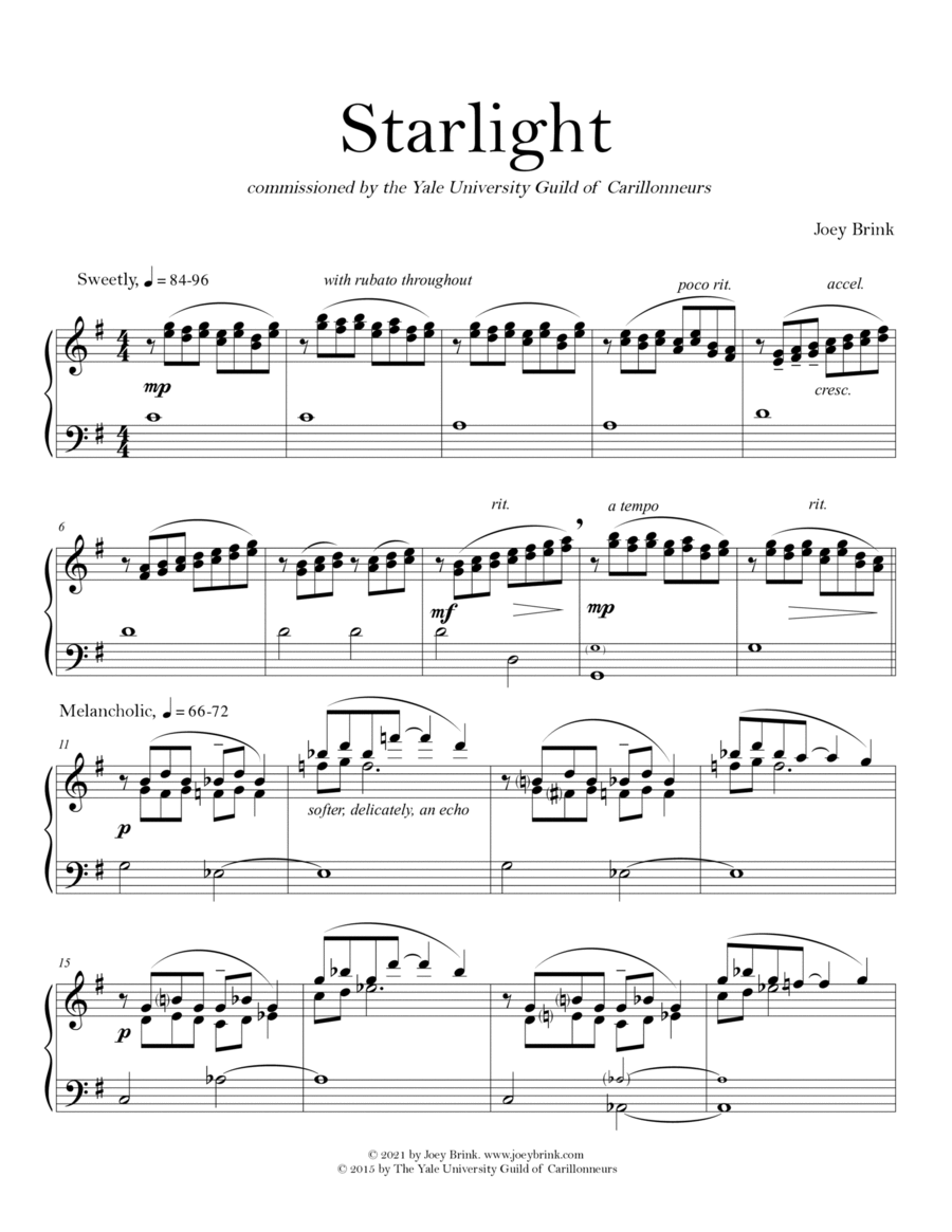 Starlight Glockenspiel scores gallery preview page 1