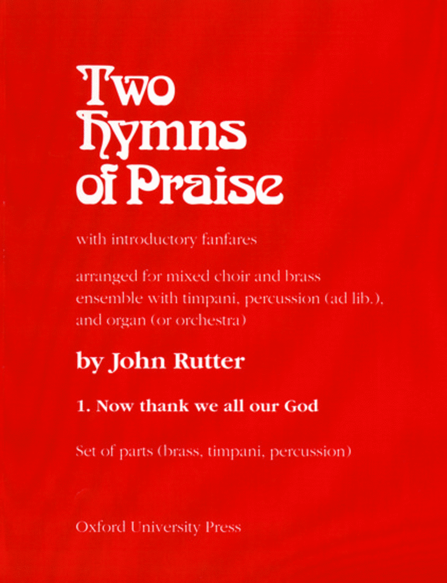 Now thank we all our God by John Rutter 4-Part - Sheet Music