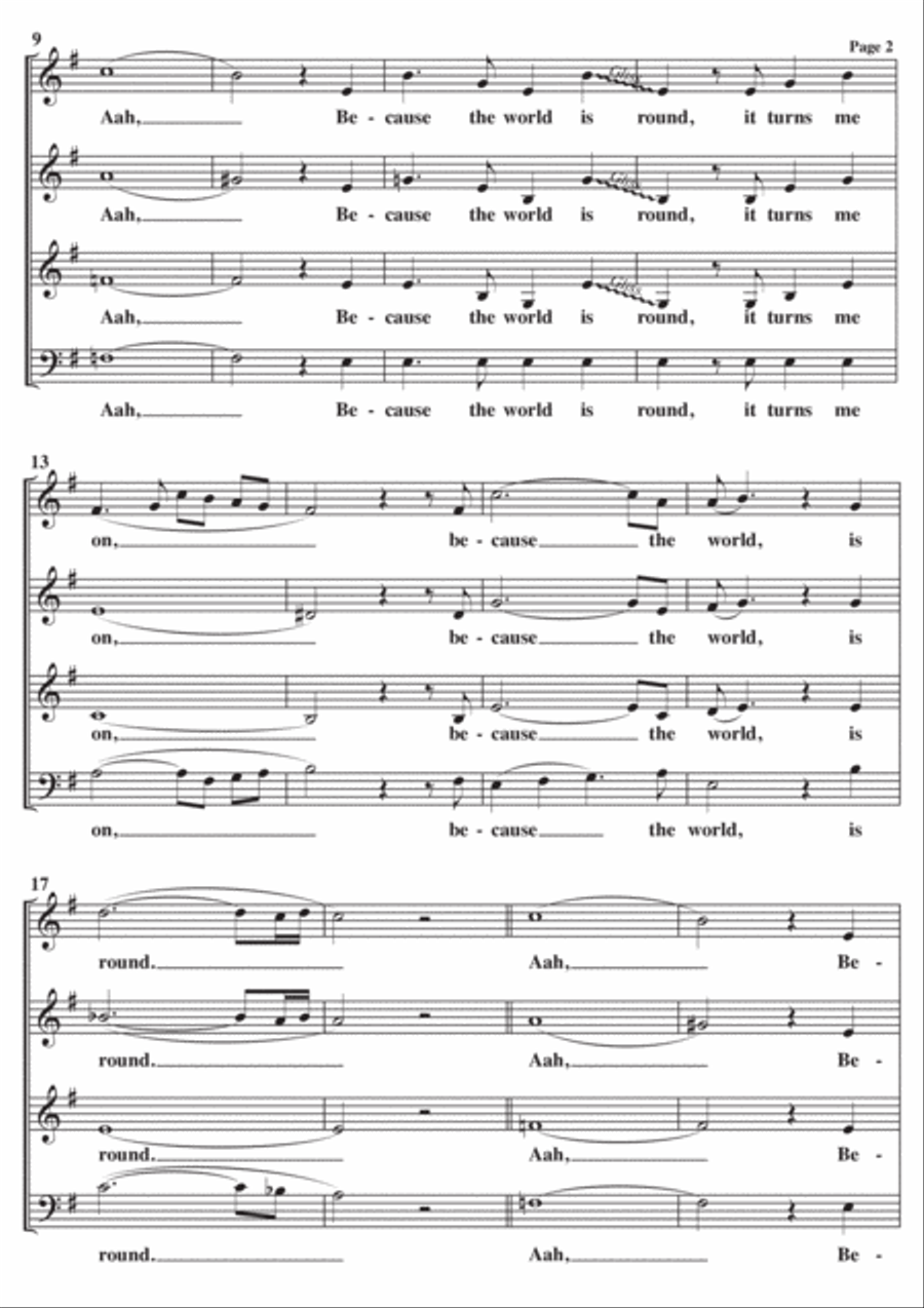 Because Because A Cappella scores gallery preview page 2