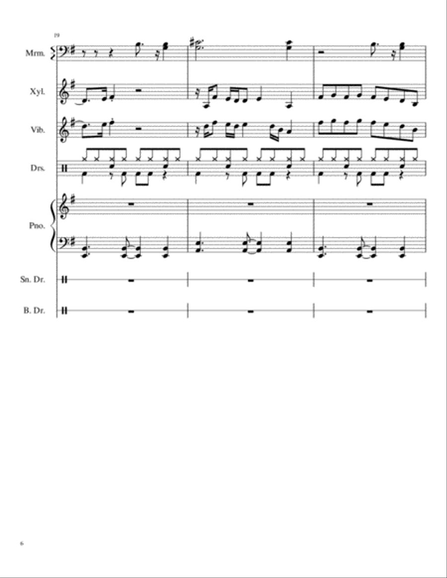 Thinking Out Loud Percussion Ensemble scores gallery preview page 6