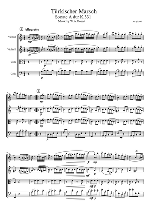 "Turkish March K.331" Strings Quartetto /unaccompanied